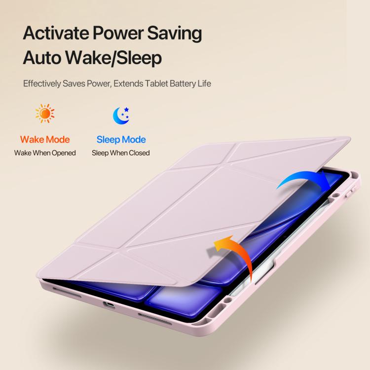 For iPad Air 13 2025 / 2024 DUX DUCIS Vers Series PU + TPU Tablet Case(Pink) - iPad Air 13 2025 / 2024 Cases by DUX DUCIS | Online Shopping UK | buy2fix