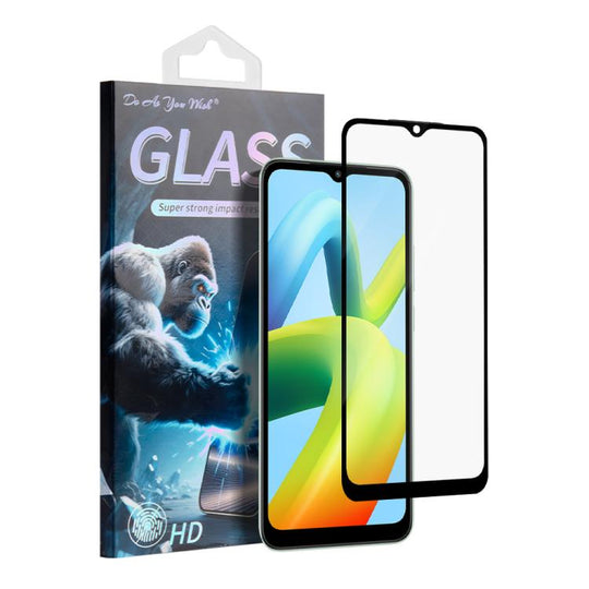 For Redmi A1 Do As You Wish Silk Screen Printed HD Tempered Glass Film(Black)