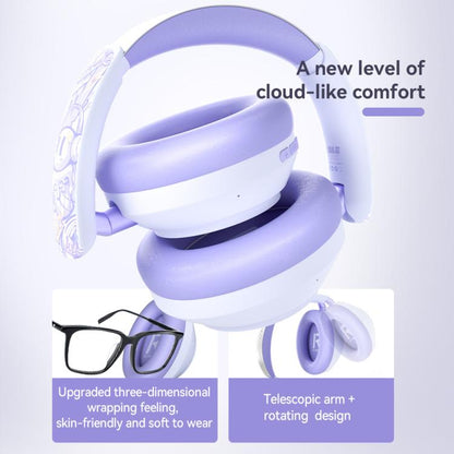 GT-3 Wireless Bluetooth Stereo ANC Gaming Music Headphone with 2.4G USB Drive(Purple) - Headset & Headphone by buy2fix | Online Shopping UK | buy2fix