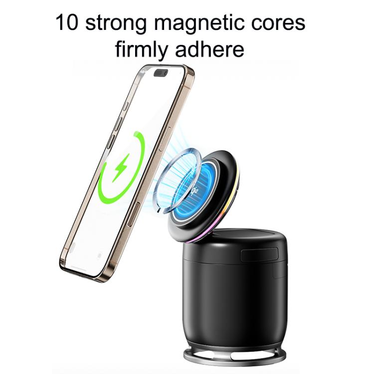 C52 Foldable 5 in 1 Desktop Magnetic Wireless Charging Bluetooth Speaker(Orange) - Multifunction Charger by buy2fix | Online Shopping UK | buy2fix