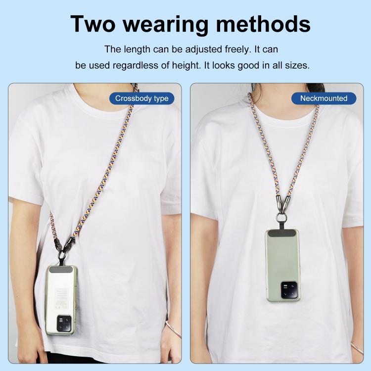 120cm 240W Type-C to Type-C Data Charging Cable Crossbody Phone Lanyard(Blue) - Lanyards & Wrist Straps by buy2fix | Online Shopping UK | buy2fix