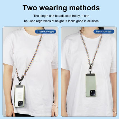 120cm 240W Type-C to Type-C Data Charging Cable Crossbody Phone Lanyard(Black) - Lanyards & Wrist Straps by buy2fix | Online Shopping UK | buy2fix