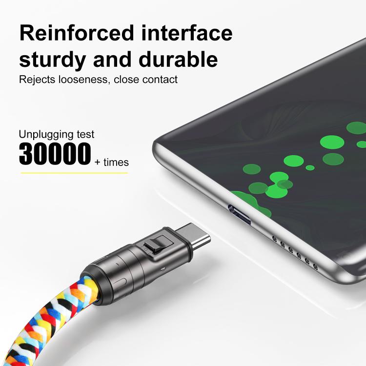 30cm 240W Type-C to Type-C Data Charging Cable Phone Anti-lost Wrist Short Strap(Blue) - Lanyards & Wrist Straps by buy2fix | Online Shopping UK | buy2fix