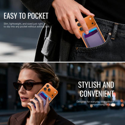 JEEHOOD J10 RFID Magnetic Card Bag(Purple) - Adhesive Card Holders by JEEHOOD | Online Shopping UK | buy2fix