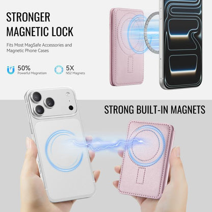 JEEHOOD J10 RFID Magnetic Card Bag(Pink) - Adhesive Card Holders by JEEHOOD | Online Shopping UK | buy2fix