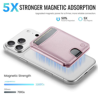 JEEHOOD J10 RFID Magnetic Card Bag(Pink) - Adhesive Card Holders by JEEHOOD | Online Shopping UK | buy2fix