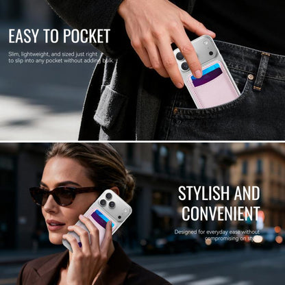 JEEHOOD J10 RFID Magnetic Card Bag(Pink) - Adhesive Card Holders by JEEHOOD | Online Shopping UK | buy2fix