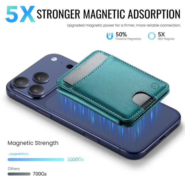 JEEHOOD J10 RFID Magnetic Card Bag(Green) - Adhesive Card Holders by JEEHOOD | Online Shopping UK | buy2fix