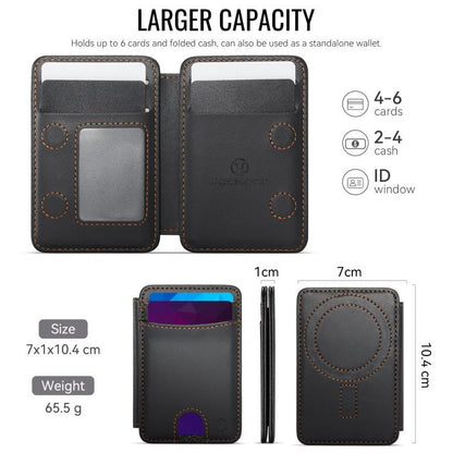 JEEHOOD J10 RFID Magnetic Card Bag(Black) - Adhesive Card Holders by JEEHOOD | Online Shopping UK | buy2fix