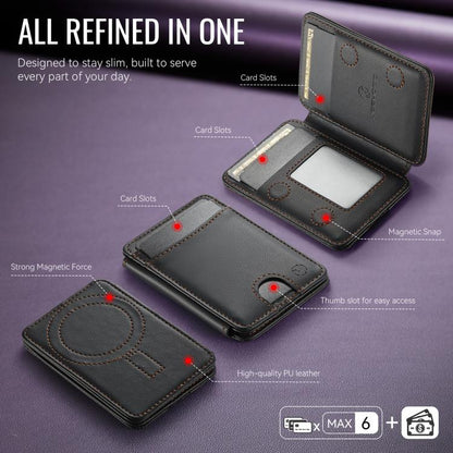 JEEHOOD J10 RFID Magnetic Card Bag(Black) - Adhesive Card Holders by JEEHOOD | Online Shopping UK | buy2fix