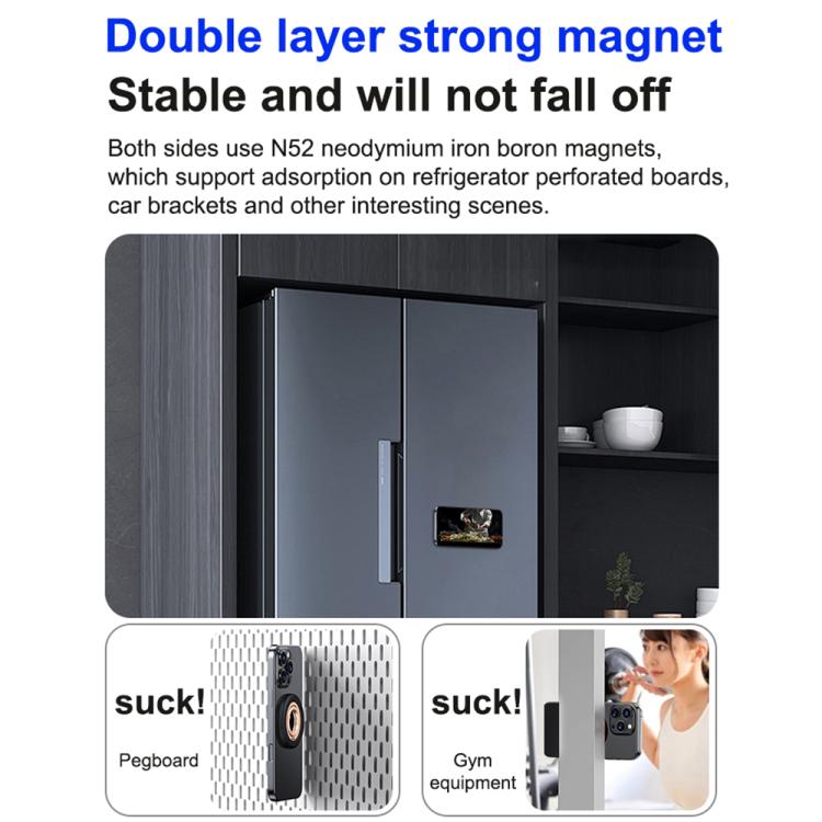 360 Degree Rotation Double Ring Magnetic MagSafe Phone Holder(Silver Gold) - Ring Holder by buy2fix | Online Shopping UK | buy2fix