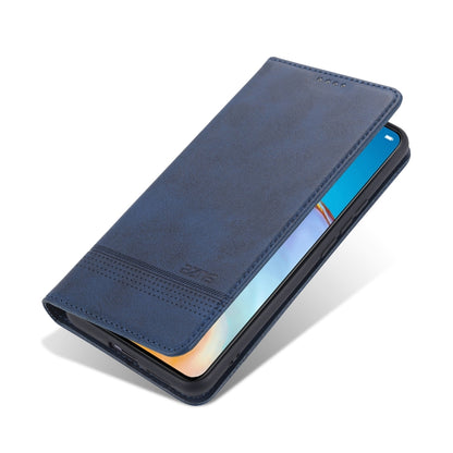 For Huawei P40 AZNS Magnetic Calf Texture Horizontal Flip Leather Case with Card Slots & Holder & Wallet(Dark Blue) - Huawei Cases by AZNS | Online Shopping UK | buy2fix