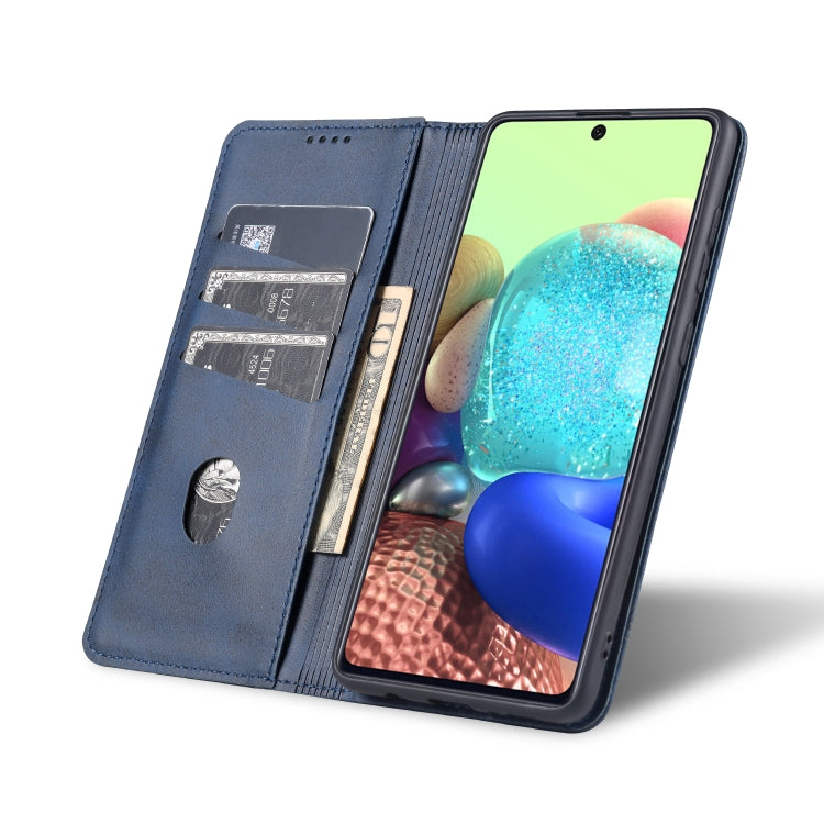 For Huawei P40 AZNS Magnetic Calf Texture Horizontal Flip Leather Case with Card Slots & Holder & Wallet(Dark Blue) - Huawei Cases by AZNS | Online Shopping UK | buy2fix