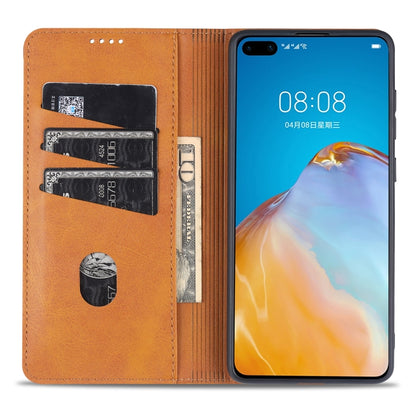 For Huawei P40 AZNS Magnetic Calf Texture Horizontal Flip Leather Case with Card Slots & Holder & Wallet(Dark Blue) - Huawei Cases by AZNS | Online Shopping UK | buy2fix