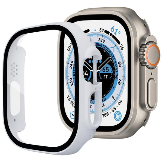 For Apple Watch Ultra 3 / 2 / 1 49mm xDfind Tempered Glass Film Integrated PC Watch Cover(White)