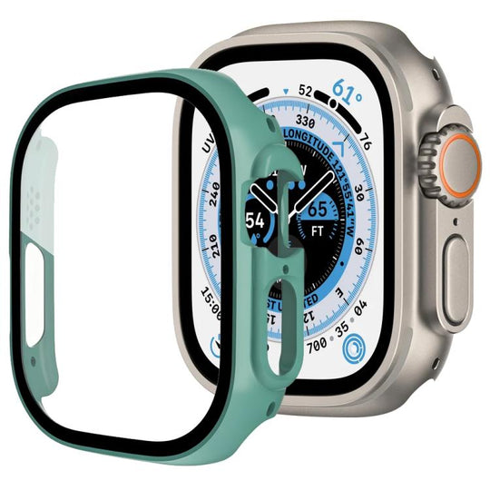 For Apple Watch Ultra 3 / 2 / 1 49mm xDfind Tempered Glass Film Integrated PC Watch Cover(Green)
