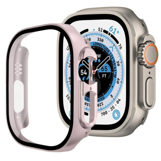 For Apple Watch Ultra 3 / 2 / 1 49mm xDfind Tempered Glass Film Integrated PC Watch Cover(Pink)
