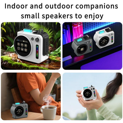 G300 Smart LED Screen Portable Bluetooth 5.4 Wireless Speaker(White) - Mini Speaker by buy2fix | Online Shopping UK | buy2fix