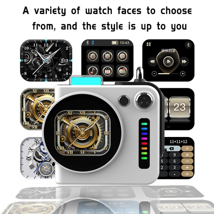 G300 Smart LED Screen Portable Bluetooth 5.4 Wireless Speaker(White) - Mini Speaker by buy2fix | Online Shopping UK | buy2fix