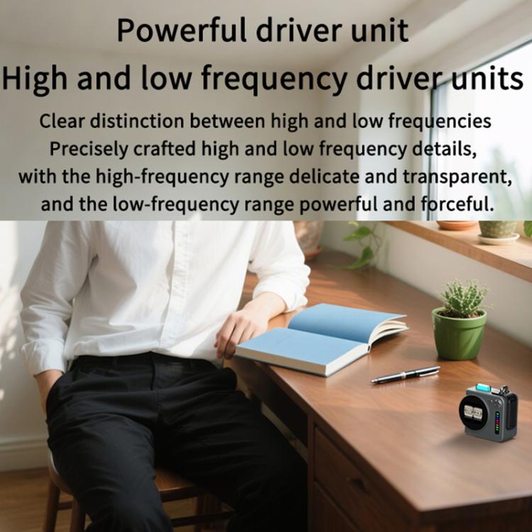 G300 Smart LED Screen Portable Bluetooth 5.4 Wireless Speaker(Grey) - Mini Speaker by buy2fix | Online Shopping UK | buy2fix