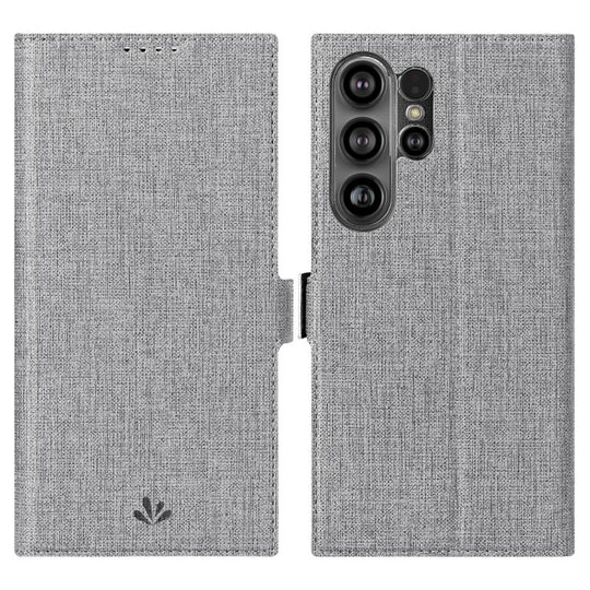 For Samsung Galaxy S25 Ultra 5G ViLi K Series Magnetic Buckle Flip Leather Phone Case(Grey)
