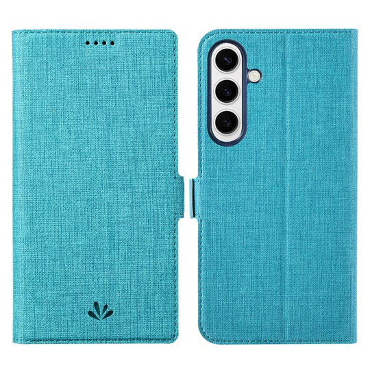 For Samsung Galaxy S25 5G ViLi K Series Magnetic Buckle Flip Leather Phone Case(Blue)