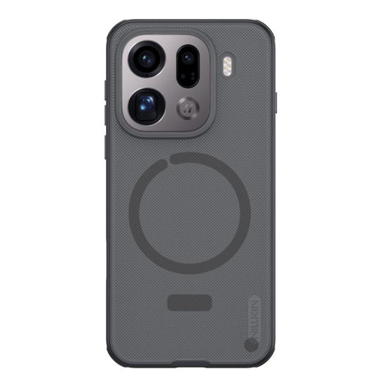 For OPPO Find X9 Pro NILLKIN Frosted Shield Pro Magnetic Magsafe Phone Case(Transparent Black)