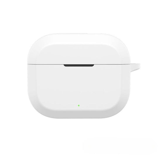 For OnePlus Nord Buds 3R Solid Color Silicone Earphone Protective Case(White)