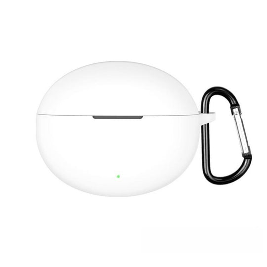 For OPPO Enco Free4 Solid Color Silicone Earphone Protective Case(White)