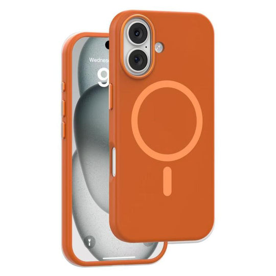 For iPhone 17 Mutural Karen Series Liquid Silicone MagSafe Phone Case(Orange)