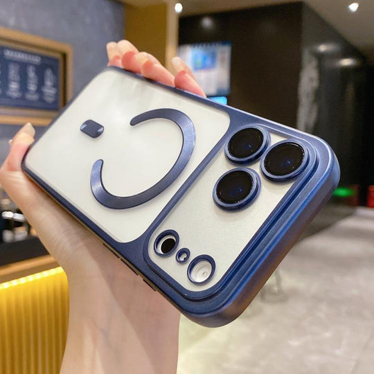 For iPhone 17 Pro Max Change to 17 Series Magnetic MagSafe Frosted TPU Phone Case(Blue)