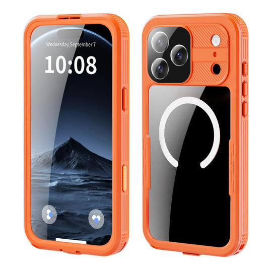 For iPhone 17 Pro Max RedPepper IP68 Waterproof Triple-proof MagSafe Phone Case(Orange)