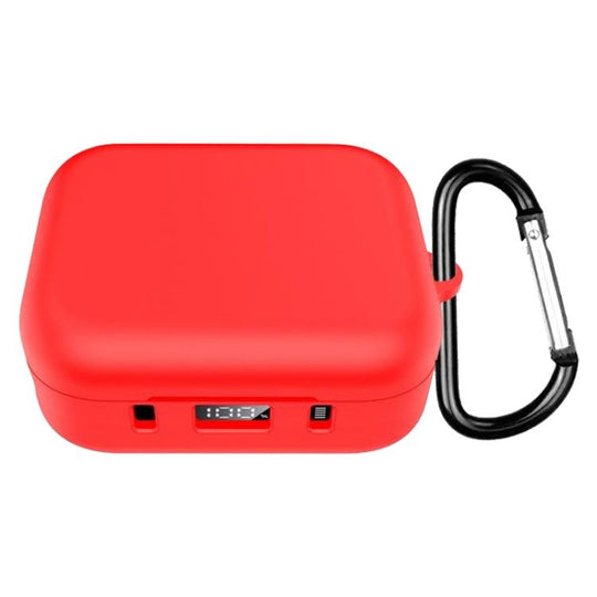 For Anker Soundcore P41i Solid Color Silicone Earphone Protective Cover with Hook(Red)