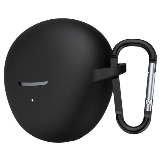 For Honor LCHSE X5s Solid Color Silicone Earphone Protective Cover with Hook(Black)