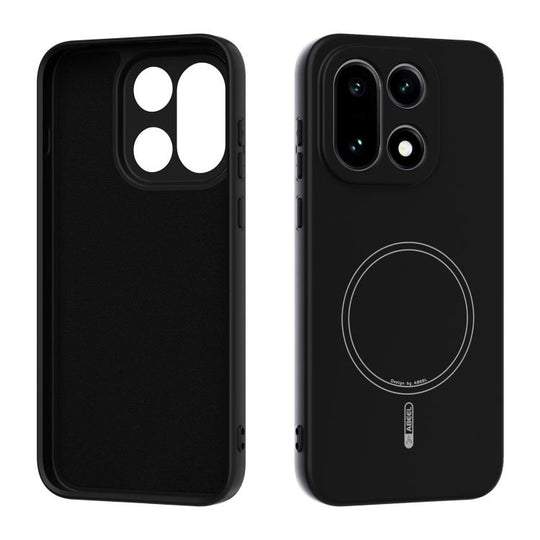 For OnePlus 15 ABEEL Skin-friendly Feel Magsafe Liquid Silicone Phone Case(Black)