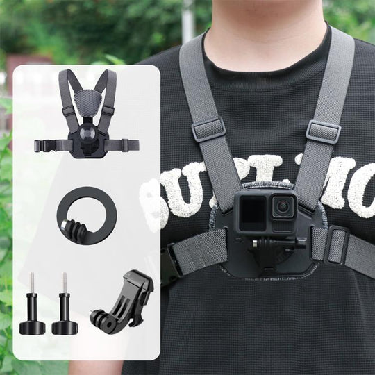 5 in 1 Magnetic Ring Base Vest-style Photography Chest Strap Body Mount Belt with Mount & Screw