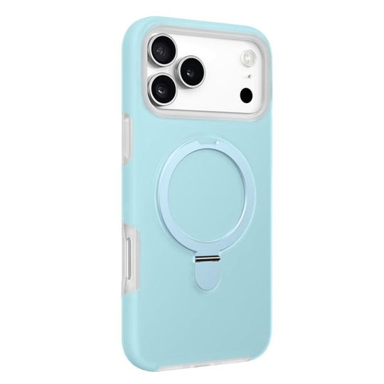 For iPhone 18 Pro Max / 17 Pro Max Jelly Liquid Silicone MagSafe Holder Phone Case(Baby Blue)
