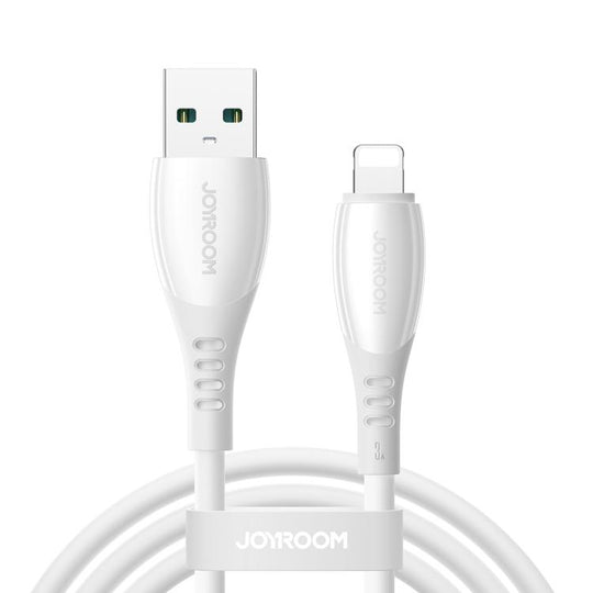 JOYROOM S-A59 Vibrant Series 3A USB to 8 Pin Fast Charging Data Cable, Length:1.2m(White)