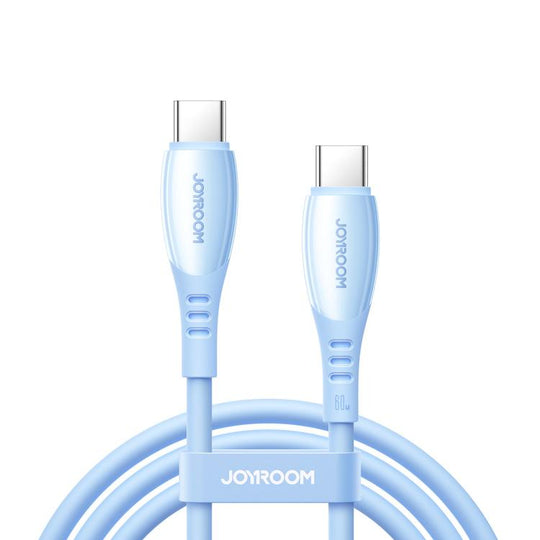 JOYROOM S-A59 Vibrant Series 60W Type-C to Type-C Fast Charging Data Cable, Length:1.2m(Blue)
