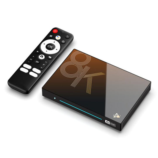 H96Max M9s Android 14 Smart TV Box with Remote Control, 8GB+128GB, RK3576 Octa Core(US Plug)