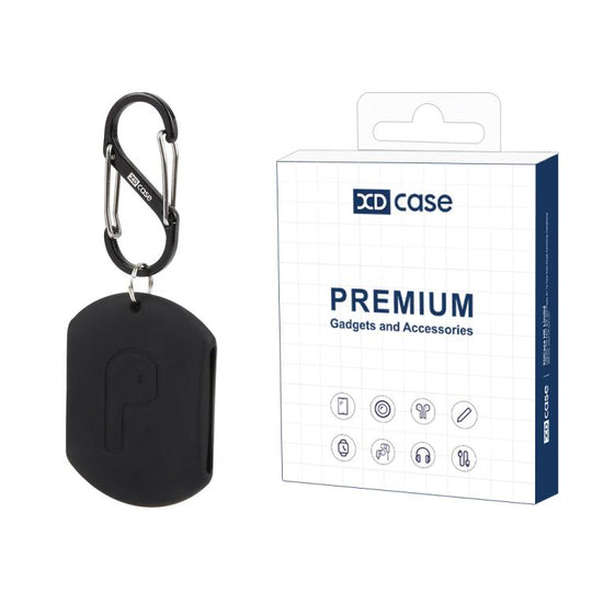 XDcase Silicone Storage Case for Earphones Ear Caps with Carabiner(Black)