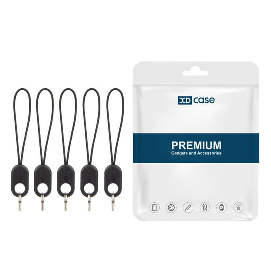 XDcase 5pcs DIY Lanyard Accessories for Phone Earphone Thickened Small Rope(Black)