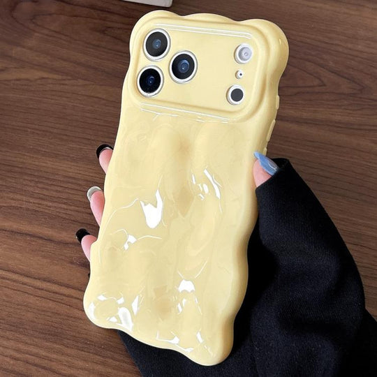 For iPhone 17 Pro Max Cloud-Style TPU Shockroof Phone Case(Yellow)