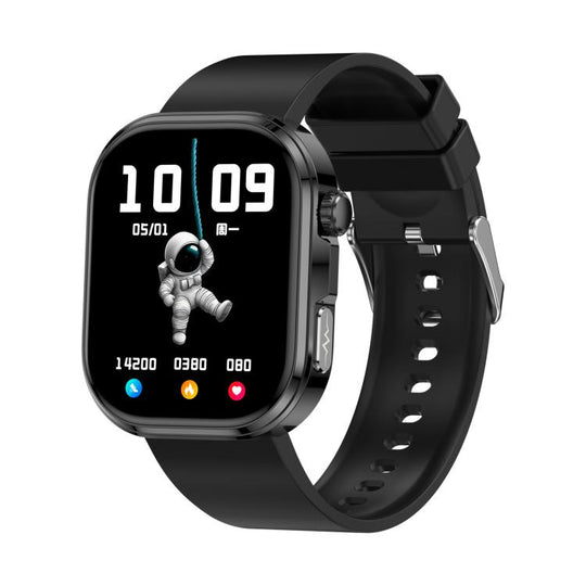 GE52 1.88-inch Full Touch HD Screen BT Call Smart Watch Silicone Strap, Supports Health Monitoring(Black)