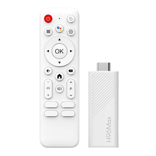 H96 Max H313 Android 14 Mini HD TV Stick with Remote Control, 2GB+16GB, ARM Cortex-A53 Quad Core(White)