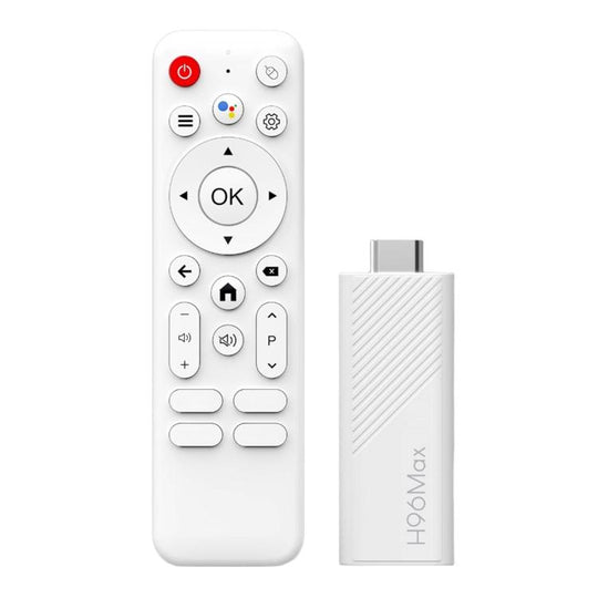 H96 Max H313 Android 14 Mini HD TV Stick with Remote Control, 2GB+8GB, ARM Cortex-A53 Quad Core(White)