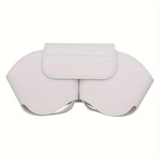 For AirPods Max 2 / Max PU Vegan Leather Magnetic Buckle Headphone Protective Cover(White)
