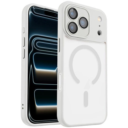 For iPhone 17 Pro Max XDcase Skin Feel Magnetic Frosted Phone Case with Lens Film(White)