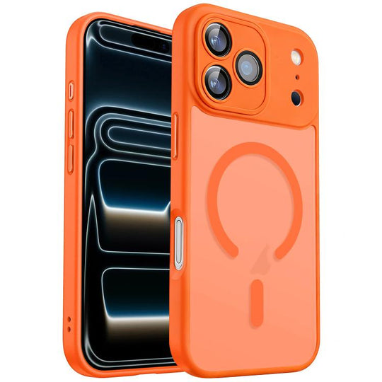 For iPhone 17 Pro Max XDcase Skin Feel Magnetic Frosted Phone Case with Lens Film(Orange)
