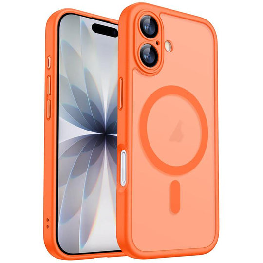 For iPhone 17 XDcase Skin Feel Magnetic Frosted Phone Case with Lens Film(Orange)